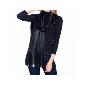 NEW SHUPACA women's alpaca scarf in black pearl